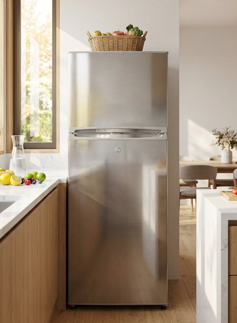 جنرال لاينز ثلاجة بابين - 6.4 قدم - 182 لتر - استيل - فضي - GLR182DF - Image 3